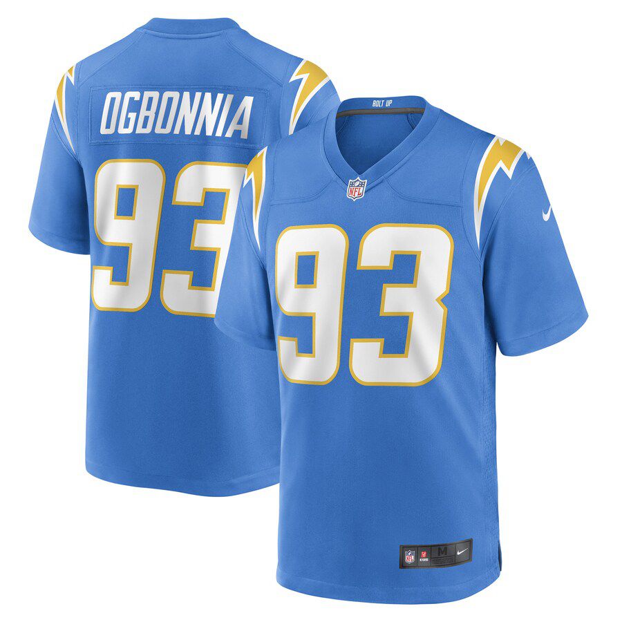 Men Los Angeles Chargers #93 Otito Ogbonnia Nike Powder Blue Game Player NFL Jersey